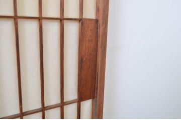 アンティーク建具　和の情緒を演出する障子戸2枚セット(引き戸)(R-064567)