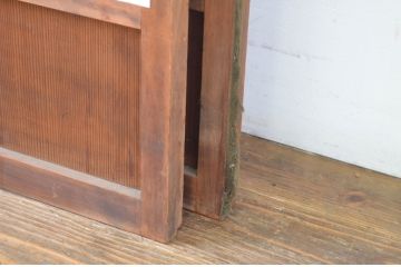 アンティーク建具　和の情緒を演出する障子戸2枚セット(引き戸)(R-064567)