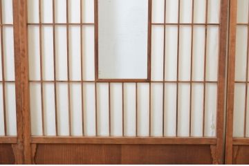 アンティーク建具　和の情緒を演出する障子戸4枚セット(引き戸)(R-064568)