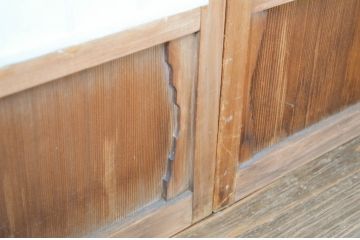 アンティーク建具　和の情緒を演出する障子戸4枚セット(引き戸)(R-064568)
