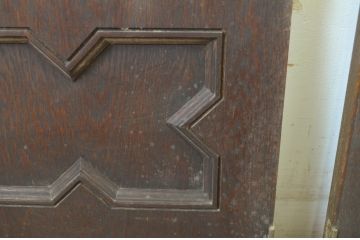ビンテージ建具　永田良介商店　ペイント仕上げ限定　クラシカルな佇まいが上品な小扉4枚セット(両開きドア2対、窓、木製ドア、収納建具、ヴィンテージ)(R-064572)