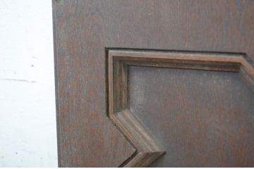 ビンテージ建具　永田良介商店　ペイント仕上げ限定　クラシカルな佇まいが上品な小扉2枚セット(両開きドア1対、窓、木製ドア、収納建具、ヴィンテージ)(R-064573)