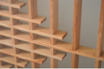 ビンテージ建具　両面ガラス入り　品のある雰囲気が魅力的なガラス欄間2枚セット(明り取り、明かり取り、ヴィンテージ)(R-064576)
