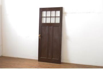 アンティーク建具　上手物!　古い洋館のしっかりとした造りが魅力のペイントドア1枚(扉、木製ドア)(R-064577)