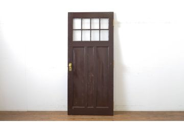 アンティーク建具　上手物!　古い洋館のしっかりとした造りが魅力のペイントドア1枚(扉、木製ドア)(R-064578)