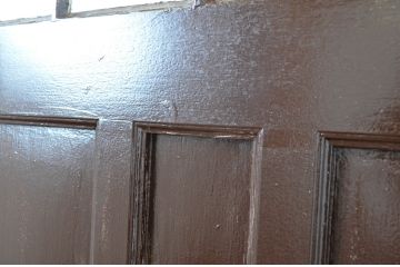 アンティーク建具　上手物!　古い洋館のしっかりとした造りが魅力のペイントドア1枚(扉、木製ドア)(R-064578)