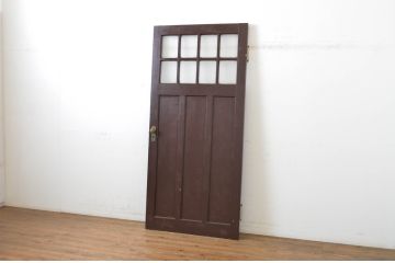 アンティーク建具　上手物!　古い洋館のしっかりとした造りが魅力のペイントドア1枚(扉、木製ドア)(R-064580)