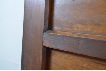 アンティーク建具　レトロな雰囲気香る古い洋館のひし形ガラス入りドア1枚(扉、木製ドア)(R-064582)