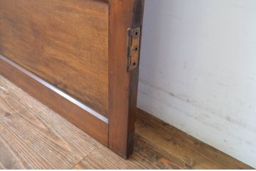 アンティーク建具　レトロな雰囲気香る古い洋館のひし形ガラス入りドア1枚(扉、木製ドア)(R-064582)