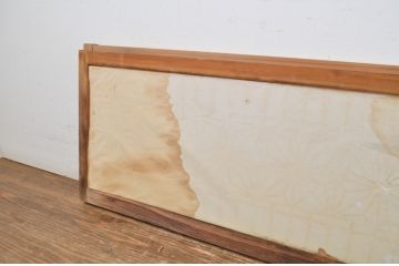 ビンテージ建具　和の趣を感じる組子入りの障子欄間2枚セット(明り取り、明かり取り、ヴィンテージ)(R-064584)