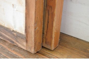 ビンテージ建具　和の趣を感じる組子入りの障子欄間2枚セット(明り取り、明かり取り、ヴィンテージ)(R-064584)