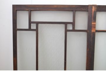 アンティーク建具　大正ロマン　ノスタルジックな雰囲気を醸し出すガラス窓4枚セット(ガラス戸、引き戸)(R-064586)