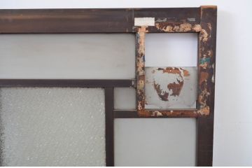 アンティーク建具　大正ロマン　ノスタルジックな雰囲気を醸し出すガラス窓4枚セット(ガラス戸、引き戸)(R-064586)
