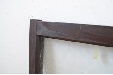 アンティーク建具　大正ロマン　どこか懐かしい雰囲気の小さなガラス窓2枚セット(ガラス戸、引き戸)(R-064587)