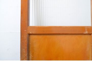 レトロ建具　昭和レトロな空間造りにおすすめのモールガラス入り引き戸1枚(ガラス戸)(R-064588)