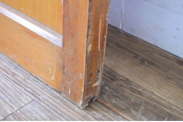 レトロ建具　昭和レトロな空間造りにおすすめのモールガラス入り引き戸1枚(ガラス戸)(R-064588)