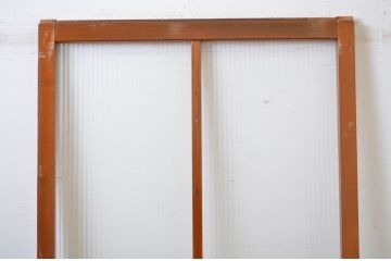 レトロ建具　昭和レトロな空間造りにおすすめのモールガラス入り引き戸1枚(ガラス戸)(R-064588)