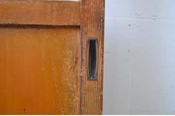 レトロ建具　昭和レトロな空間造りにおすすめのモールガラス入り引き戸1枚(ガラス戸)(R-064588)