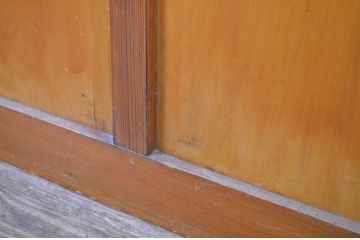 レトロ建具　昭和レトロな空間造りにおすすめのモールガラス入り引き戸1枚(ガラス戸)(R-064588)
