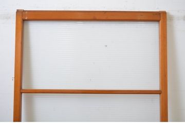 レトロ建具　昭和レトロ　どこか懐かしい雰囲気を感じるモールガラス入り引き戸1枚(ガラス戸)(R-064589)