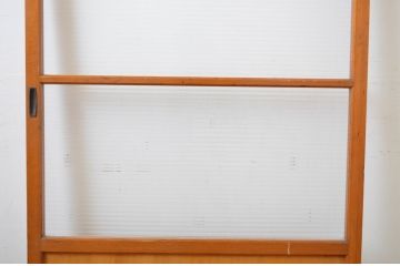 レトロ建具　昭和レトロ　どこか懐かしい雰囲気を感じるモールガラス入り引き戸1枚(ガラス戸)(R-064589)