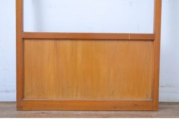 レトロ建具　昭和レトロ　どこか懐かしい雰囲気を感じるモールガラス入り引き戸1枚(ガラス戸)(R-064589)