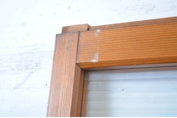 レトロ建具　昭和レトロ　どこか懐かしい雰囲気を感じるモールガラス入り引き戸1枚(ガラス戸)(R-064589)