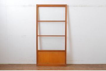 レトロ建具　昭和レトロ　どこか懐かしい雰囲気を感じるモールガラス入り引き戸1枚(ガラス戸)(R-064589)