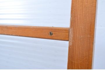 レトロ建具　昭和レトロ　どこか懐かしい雰囲気を感じるモールガラス入り引き戸1枚(ガラス戸)(R-064589)
