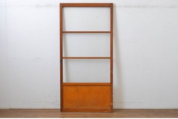 レトロ建具　昭和レトロな雰囲気づくりにおすすめのモールガラス入り引き戸1枚(ガラス戸)(R-064590)