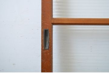 レトロ建具　昭和レトロな雰囲気づくりにおすすめのモールガラス入り引き戸1枚(ガラス戸)(R-064590)