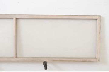 アンティーク建具　ペイント仕上げ限定　シンプルなデザインで取り入れやすい明かり取り2枚セット(ガラス欄間、明り取り)(R-064593)