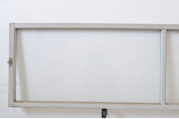 アンティーク建具　ペイント仕上げ限定　シンプルなデザインで取り入れやすい明かり取り2枚セット(ガラス欄間、明り取り)(R-064594)