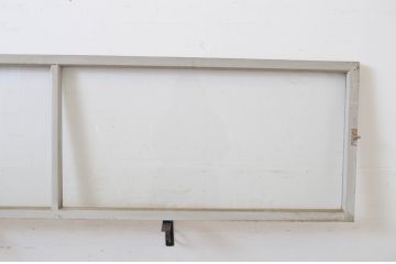 アンティーク建具　ペイント仕上げ限定　シンプルなデザインで取り入れやすい明かり取り2枚セット(ガラス欄間、明り取り)(R-064594)