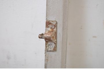 アンティーク建具　ペイント仕上げ限定　シンプルなデザインで取り入れやすい明かり取り2枚セット(ガラス欄間、明り取り)(R-064594)