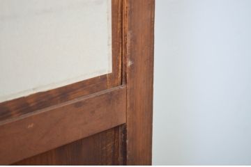 アンティーク建具　古い木味が目を惹く幅狭障子帯戸4枚セット(板戸、障子戸、引き戸)(R-064596)