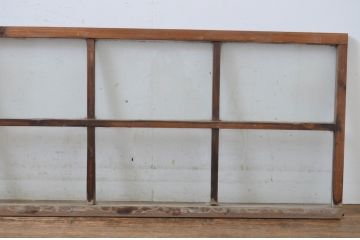 アンティーク建具　趣ある和の雰囲気を演出する大きなマス目(升目)の明かり取り1枚(ガラス欄間、明り取り、建具)(R-064599)