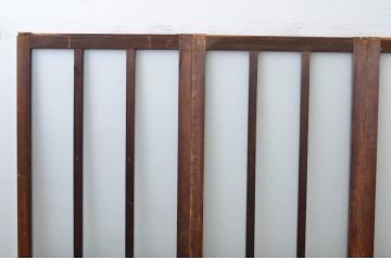 アンティーク建具　古い木味が和の雰囲気を高める幅狭ガラス玄関戸4枚セット(ガラス戸、引き戸)(R-064600)