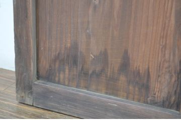 アンティーク建具　古い木味が懐かしい雰囲気漂う幅狭ガラス戸4枚セット(引き戸)(R-064601)