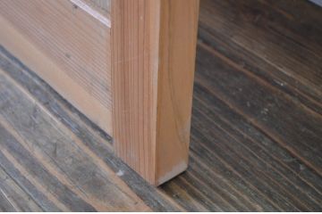 ビンテージ建具　新古品　上質な和の雰囲気を演出する組子入りのガラス戸1枚(引き戸、ヴィンテージ)(R-064602)