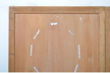 アンティーク建具　趣ある木味が魅力の帯戸2枚セット(板戸、引き戸)(R-064604)