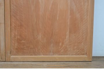 アンティーク建具　趣ある木味が魅力の帯戸2枚セット(板戸、引き戸)(R-064604)
