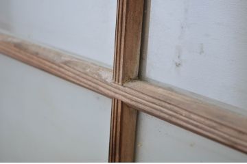 アンティーク建具　味のあるレトロなガラス戸2枚セット(引き戸)(R-064605)