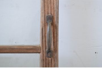 アンティーク建具　味のあるレトロなガラス戸2枚セット(引き戸)(R-064605)