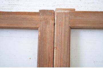 アンティーク建具　昔懐かしい佇まいが魅力のガラス戸2枚セット(引き戸)(R-064607)