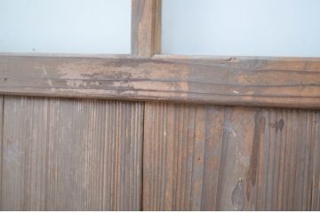 アンティーク建具　昔懐かしい佇まいが魅力のガラス戸2枚セット(引き戸)(R-064607)