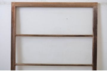 アンティーク建具　レトロな空間づくりにおすすめの横桟ガラス戸1枚(引き戸)(R-064608)