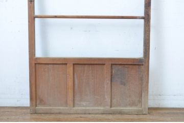 アンティーク建具　レトロな空間づくりにおすすめの横桟ガラス戸1枚(引き戸)(R-064608)