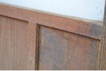 アンティーク建具　レトロな空間づくりにおすすめの横桟ガラス戸1枚(引き戸)(R-064608)