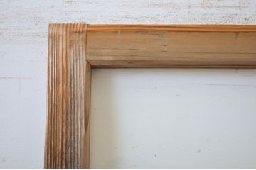 アンティーク建具　時代の流れを感じさせる横桟ガラス戸1枚(引き戸)(R-064611)